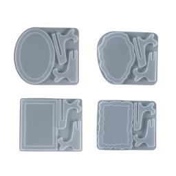 Personalizado moldura da foto molde de cola epoxy moldes de fundição de resina de silicone com suporte titular molde para diy artesanato presente decoração de casa - Image 1
