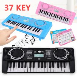 Piano eletrônico portátil com display LED para crianças, 37 teclas, teclado digital, instrumento musical, piano elétrico, brinquedo para crianças - Image 1