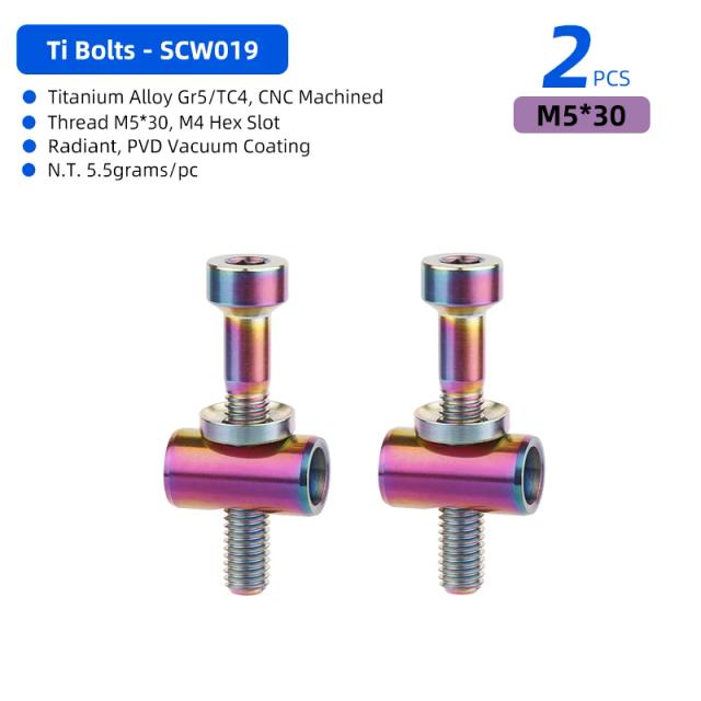 Deemount Parafusos de Titânio para Selim M5 30/40mm CNC TC4 Leveza e Resistência