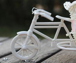 Bicicleta criativa decorativa cesta de flores, ornamento nostálgico para casa, flor artificial triciclo, ornamento do jardim - Image 2
