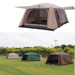 Barraca Grande Família ao ar livre, 5-8 Pessoas, Tourist Camping, Cobertura total, impermeável, 4 Estações, 2 Quartos, 1 Sala, Travel Tent - Image 3