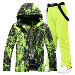 -30, roupa de neve masculina e feminina, roupa de snowboard, jaqueta de marca de esqui, conjuntos de jaqueta e calça de esqui, roupas de snowboard, inverno - Image 1