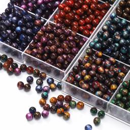 Conjunto de 20-50 contas de acrílico com glitter, olho de gato, redondo, para pulseira, charme, espaçador, tomada de jóias, diy, diy - Image 1
