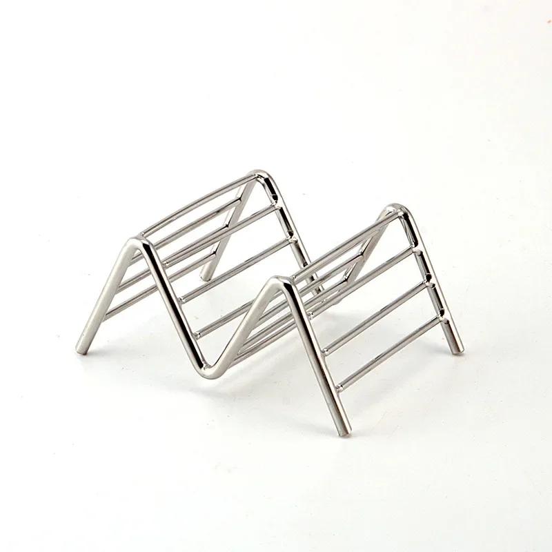Suporte de Taco de Aço Inoxidável, Food Rack, Conchas, 1-4 Slots, Ferramenta De Cozimento De Cozinha, Suporte De Torta, Bakeware, Ferramentas De Cozinha - Image 1