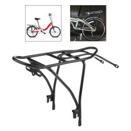 20 polegada dobrável bicicleta traseiro rack de assento post montagem bagageiro preto com mola - Image 1