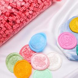 Grânulos de cera estilo multicolorido para fabricação de velas, flor de cereja, tinta fogo, grão de cera, conjunto completo, bricolage, 500g - Image 2