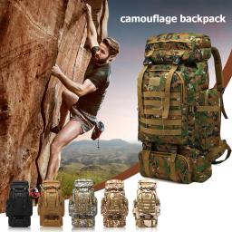 80l à prova dwaterproof água trekking pesca caça saco mochila ao ar livre grande esporte tático mochila caminhadas saco de acampamento - Image 2