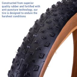 Borracha Dobrável Fat Bike Pneu, Pneu De Substituição De Bicicleta, Neve E Praia, 20x3,0 pol - Image 3