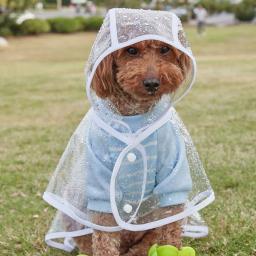 Impermeável transparente para cães, roupas para animais, casaco impermeável, jaqueta PU, poncho, capa para cães pequenos e médios, impermeável para cachorros, moda - Image 4