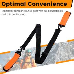 Correias ajustáveis para snowboard e pólo de esqui, alças portáteis para snowboard, acessórios de esqui de nylon duráveis para homens e mulheres. - Image 6