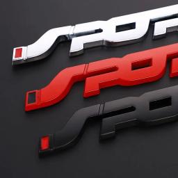 Acessórios do carro adesivo estilo metal 3d cromo preto auto tronco do carro de corrida esporte palavra carta logotipo emblema adesivo decalque - Image 1