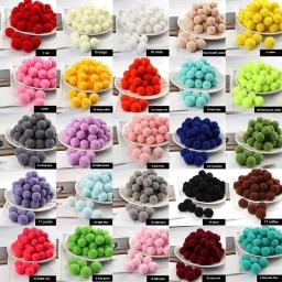 Pompom sortido 8/10/15/20/25/30mm, bolas macias e fofas, pompons mistos para artesanato diy, decoração de casamento, brinquedo infantil, suprimentos de costura - Image 1