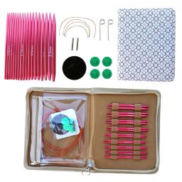 Agulhas de tricô circulares com acessórios, Crochet Sweater Knitting Needle Set, Intercambiável para costura, Ferramenta Weave - Image 2