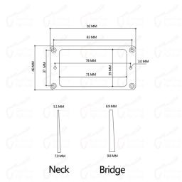 Curvo e Plana Humbucker Pickup Montagem Quadros, Anéis, Acessórios De Guitarra - Image 4