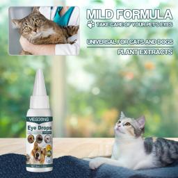 Colírio de estimação para gatos e cães, Gotas de limpeza ocular, Colírio para cães, Essência de mancha de lágrima, Linhada, 30ml - Image 5