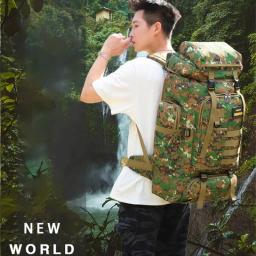 Mochila tática impermeável do exército, treinamento militar, caça, acampamento ao ar livre, caminhadas, escalada, corda de montanhismo, 80L - Image 6