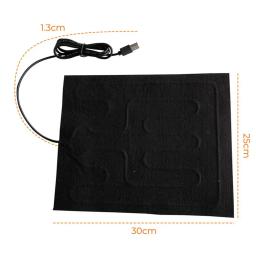 25x30 cm usb almofada de aquecimento quente dobrável aquecida folha à prova dwaterproof água assento de carro esteira almofada pet réptil inverno ao ar livre quente suprimentos para animais estimação - Image 5