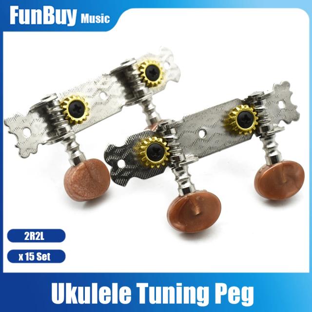 Afinação de Guitarra: Chave de Afinador em Marrom para Ukulele e Guitarra Mini com Cabeça de Bloqueio e Cordas Inclusas