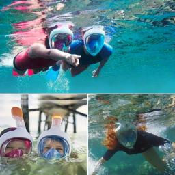 Máscara de snorkel facial completa para adultos, visão ampla, anti-nevoeiro, anti-vazamento, óculos, óculos, equipamento de piscina, mergulho, mergulho, natação - Image 6