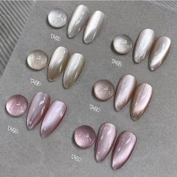 Cristal rosa gato olho unha gel, magnetismo super brilhante, UV unha construção gel vermelho misterioso vento, DIY manicure arte suprimentos, 15ml - Image 2