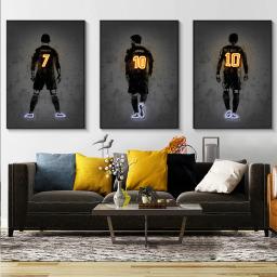 Neon Estilo Wall Art Poster, Mundialmente Famosos, Basquete, Estrelas Do Futebol, Mural Pop, Modern Home Decor, Pintura Da Lona, Imagens, Impressões, Presente, Moderno - Image 2