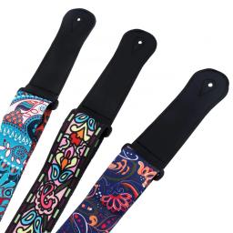 Correia ajustável da guitarra impressão, estilo nacional, flores padrão, acústico, folk, baixo elétrico, 3 cores opcionais - Image 6