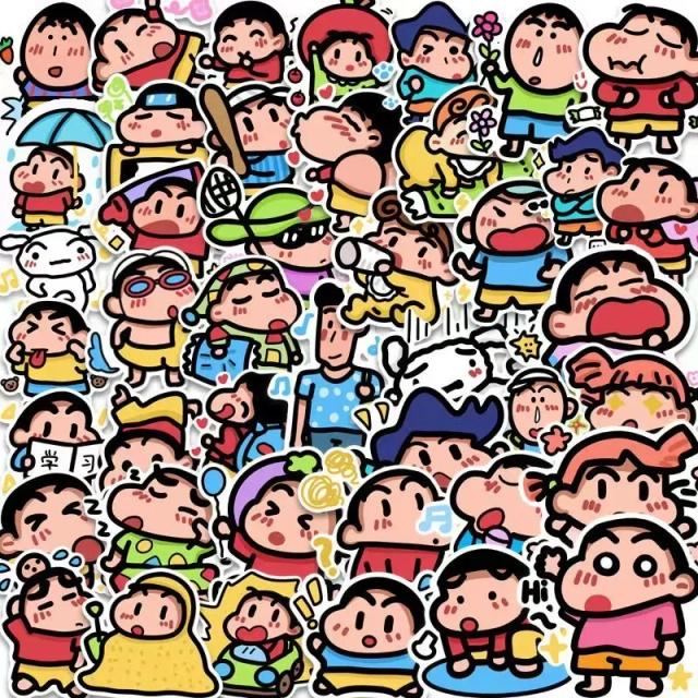 Crayon Shin Chan 60pcs Adesivos Brinquedo Graffiti Portátil Bagagem Skate Impermeável