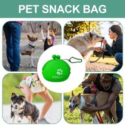 Silicone Dog Treat Pouch, Recipiente de treinamento para cães, Dog Treat Carrier Holder, Puppy Treat Snack Bag, Saco de armazenamento de recompensa - Image 4