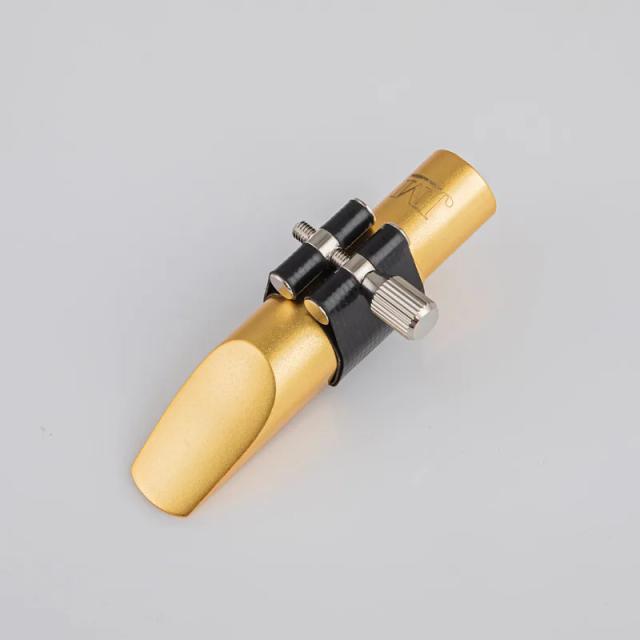 Bocal de Metal para Saxofone com Acabamento em Ouro - Modelos Profissionais para Tenor, Soprano e Alto, Tamanhos 5 a 9, Alta Qualidade