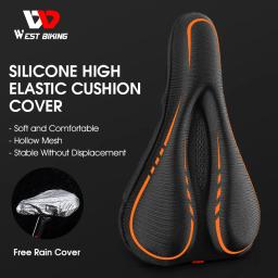 Almofada de gel de silicone biking-soft ocidental para assento de bicicleta, almofada respirável e antiderrapante para mtb e estrada - Image 1