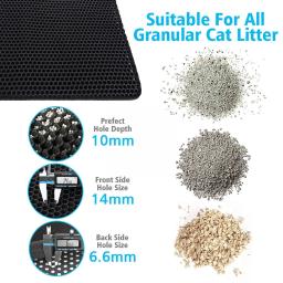 Dupla camada Cat Litter Mat, antiderrapante Litter Pads, caixa impermeável Litter, Pet Acessórios, S Cama Limpa, U4n4 - Image 4