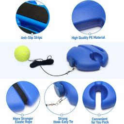 Ténis de Treino Aids Base com Corda Elástica, Bola Prática, Self-Duty Rebound, Treinador de Ténis, Parceiro Sparring Dispositivo, Perfeito - Image 2