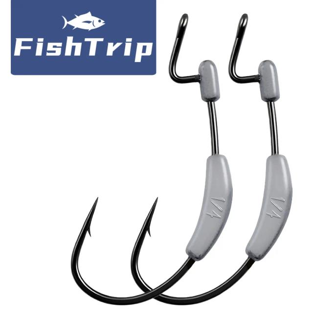 FishTrip Ganchos de Isca Ponderados EWG Worm para Água Salgada