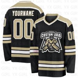 Jersey de hóquei personalizado para homens e mulheres, preto, roxo-branco, impressão 3D, nome, número, juventude, treinamento de competição - Image 4
