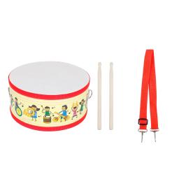 Tamborim dupla face para crianças, Tambores de madeira, Instrumentos de percussão dos desenhos animados, Brinquedo educativo portátil, Presente infantil - Image 4