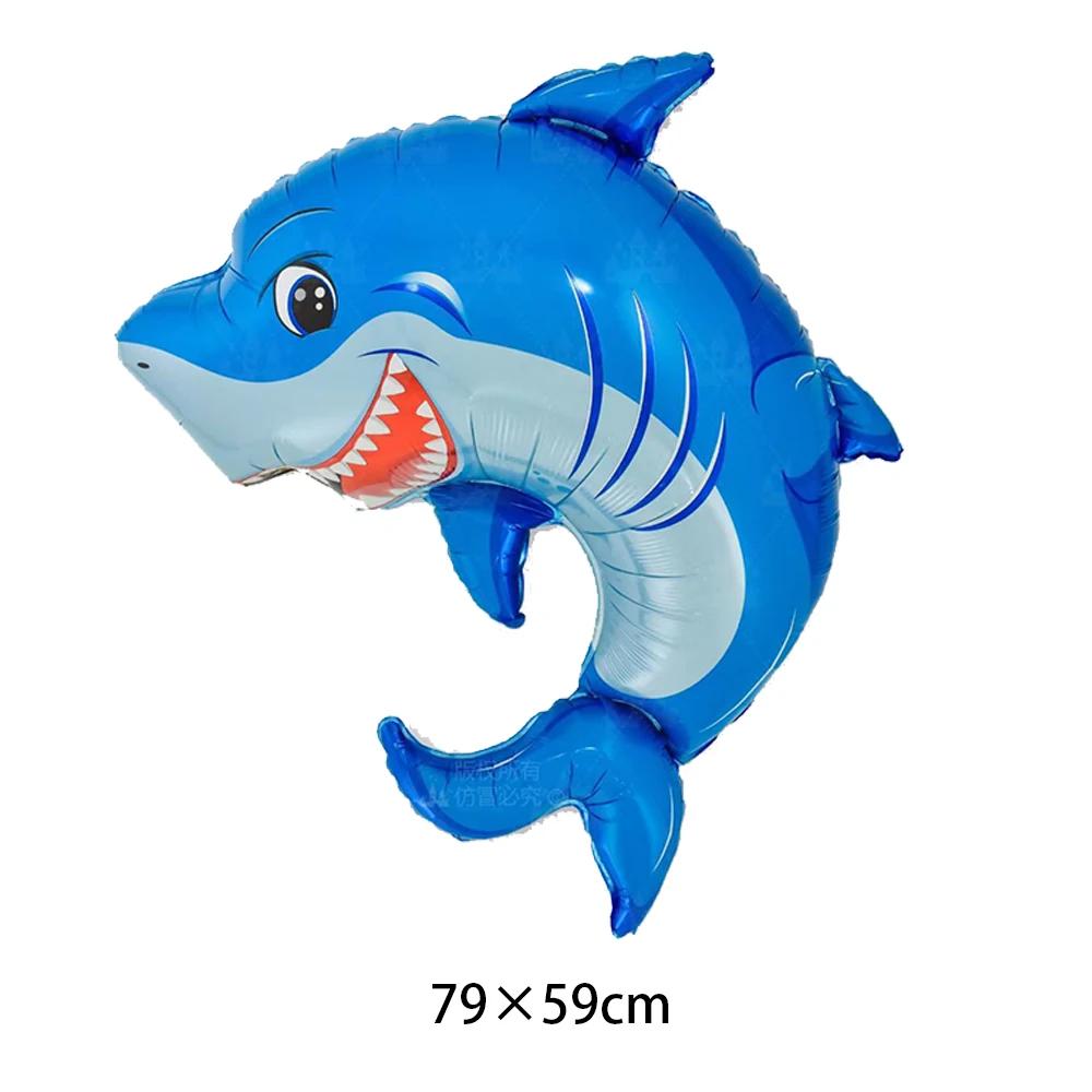 Balões infláveis na maneira de animais do mar, tubarão, peixes, golfinho, polvo, cavalo, oceano, decoração do partido do aniversário - Image 1