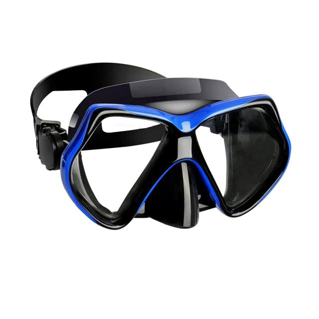 Máscara de Snorkel e Óculos de Natação com Tubo de Silicone: Treinamento de Mergulho com Lente de Vidro Anti-Vazamento e Antinevoeiro e Alças Ajustáveis para Ampla Visão
