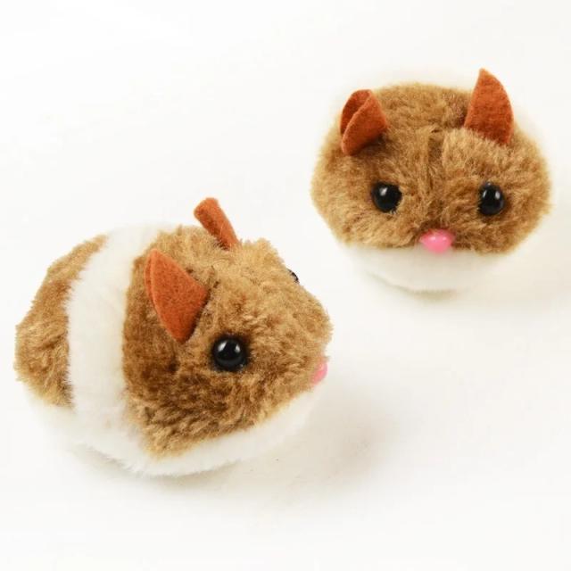 Pelúcia Interativa de Hamster: Brinquedo Mecânico Seguro que Role e Fuja para Gatinhos