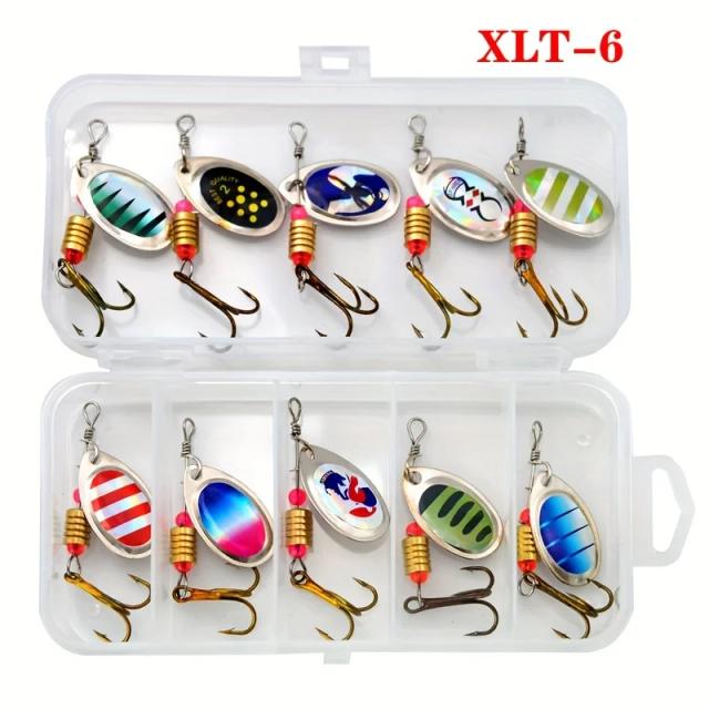 Conjunto Premium de Iscas Artificiais Spinners para Água Doce e Salgada - Iscas de Metal Duráveis e Realistas para Pescadores Experientes
