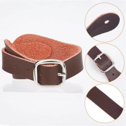 2 pçs tiras de espão de couro genuíno sela marrom 7-10 Polegada ajustável única camada botas de cowboy ocidental cinto fivela destacável - Image 6
