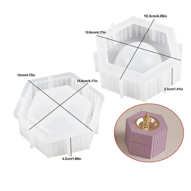 Moldes de Silicone para Artesanato: Caixa de Resina Listrada e Molde Epóxi DIY para Armazenamento Criativo