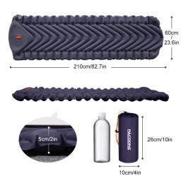 PACOONE Outdoor Camping Colchão Inflável com Travesseiros Viagem Mat Dobrável Cama Ultraleve Sleep Pad Almofada de Ar Caminhadas Trekking - Image 2