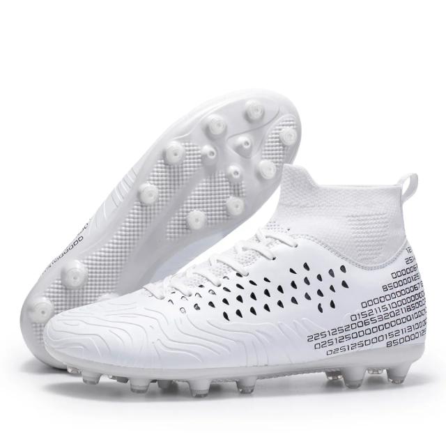 Sapatos de Futebol Altos Antiderrapantes para Homens e Mulheres, Ténis Cravejados de Treino Futsal em Tamanhos 36-48