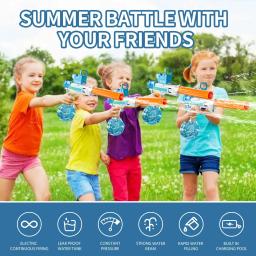 Electric Desert Eagle Water Gun Toy para crianças, totalmente automático, tiro, ao ar livre, praia, luta, brinquedo, menino, menina, presente, verão - Image 6