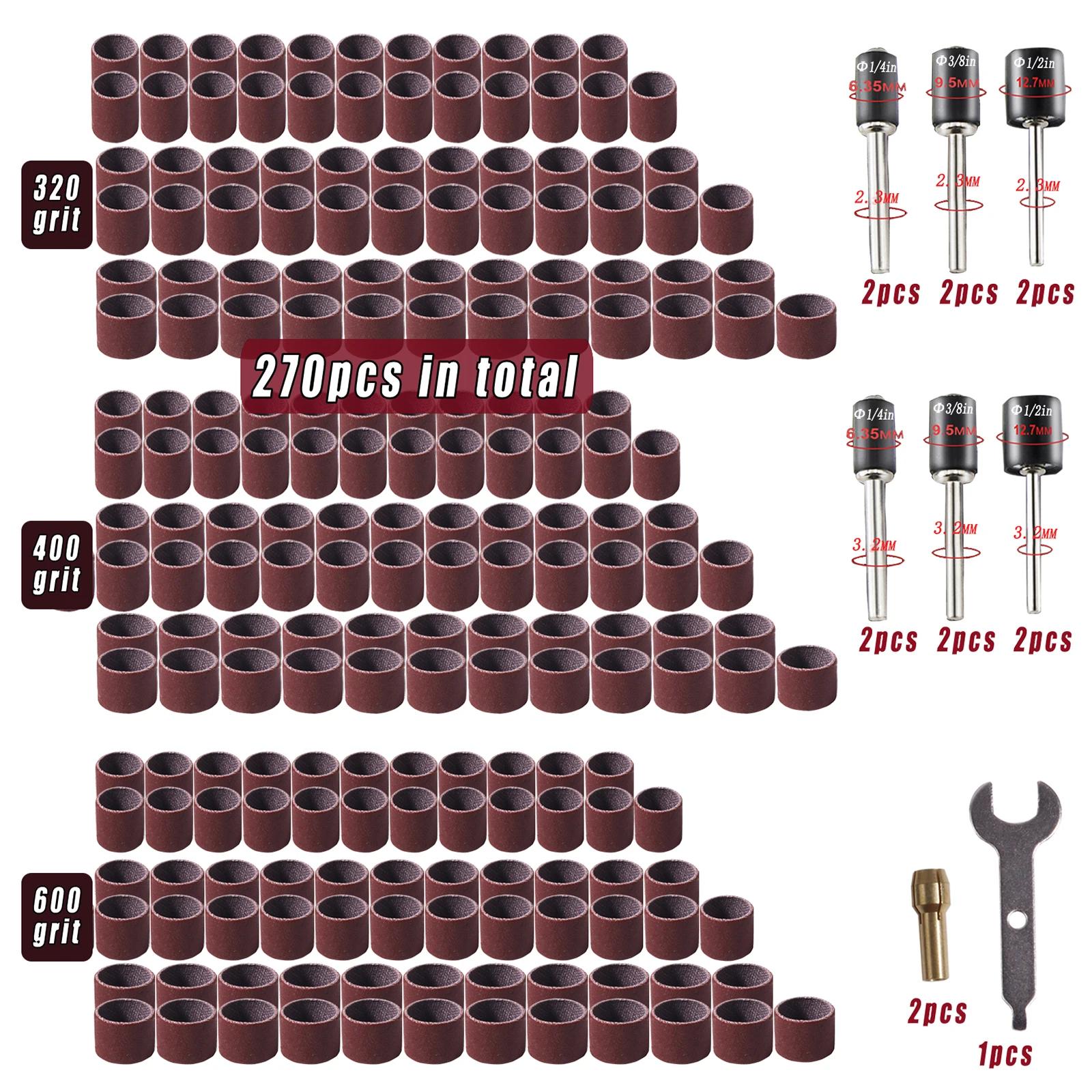 Kit Lixar Bateria para Faixas Lixar Dremel, Acessórios para Ferramentas Rotativas, Mandris Sanders para Broca Carpintaria, 284PCs - Image 1