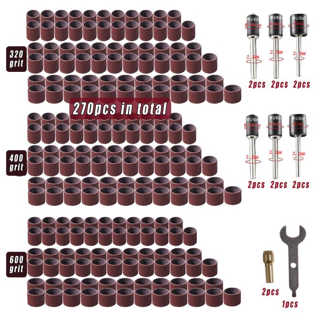 Kit Completo de Lixamento para Ferramentas Rotativas Dremel - 284 Peças de Acessórios para Carpintaria e Mandris Sanders