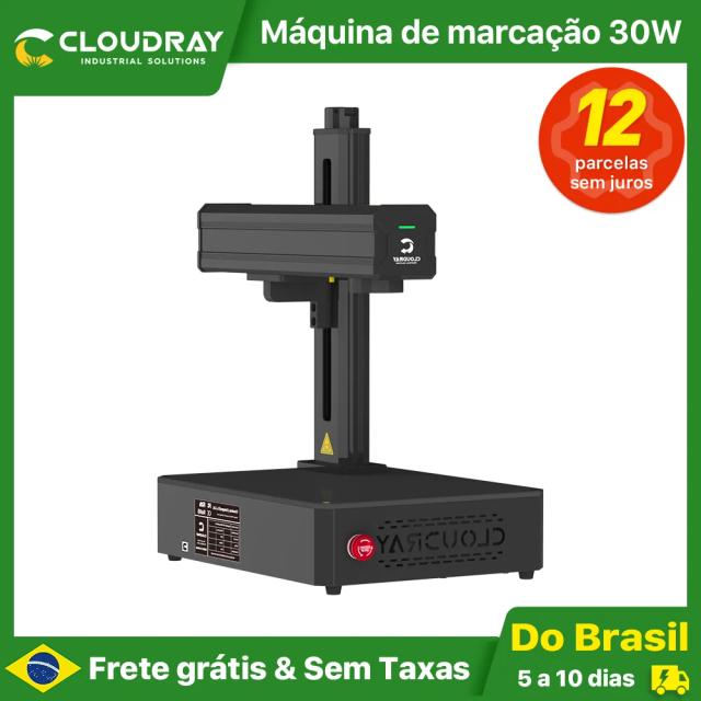Cloudray 30w máquina de marcação de fibra portátil para jóias diy ouro prata anel pulseira corte metal máquina gravura a laser