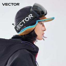 VECTOR OTG Esqui Snowboard Óculos Mulheres Homens Esqui Óculos UV 400 Óculos de Proteção de Neve Adulto Espelho Esférico Duplo Magnético - Image 4