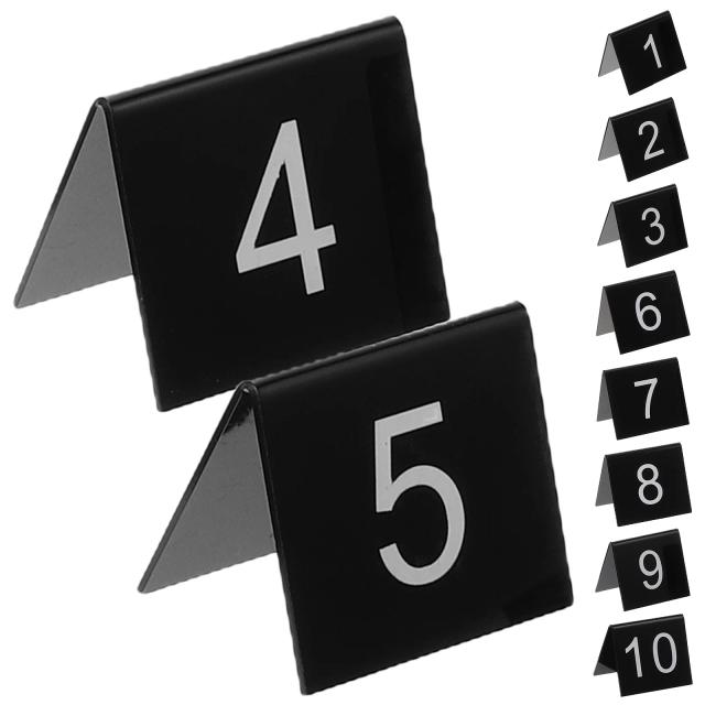 Conjunto de 10 Cartões de Mesa em Formato Triangular para Marcador de Número - Decoração Dupla Face para Jantares e Festas