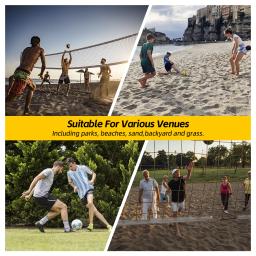 Rede de vôlei de praia com suporte, badminton, pacote saco para quintal, portátil ao ar livre - Image 6